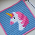 Unicorn Potholder Crochet Pattern - for beginners