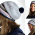 Häkelanleitung Mütze Beanie "Harmony" in Grau, Marine und Pastellfarben