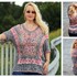 Crochet pattern tunic / shirt Flower Power