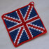 Union Jack Potholder Crochet Pattern - for beginners