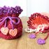 Gift Bag, Jewelry Bag with Hearts - Crochet Pattern