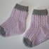 Strickanleitung Babysocken, Babysöckchen Flechtmuster, Sohlenlänge ca. 9 cm