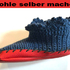 Sohle  für Socken & Hüttenschuhe - einfach selber machen