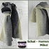 Schal - Herrenschal - Mikel - mit 1 BOBBEL-Merino gestrickt