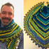 Triangle Shawl, Scarf - Helmi`s "Neptune`s Dream"