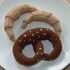 Crochet pattern for croissant and pretzel