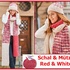 Schal & Mütze "Red & White" Stricken aus SHEEP von Woolly Hugs