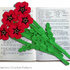 075 Crochet Pattern - Poppy flower bookmark or decor - Amigurumi PDF file by Zabelina CP