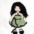 Pattern Doll in olive green dress