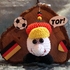 Häkelanleitung " Poldi, das Fußballmaskottchen Taschenbaumler"