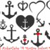 Stickdatei Love Anker mit Herz