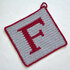 Letter "F" Potholder Crochet Pattern - for beginners