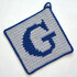 Letter "G" Potholder Crochet Pattern - for beginners