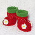 Knitted Booties-strawberries,baby knitting pattern,warm boots,warm baby booties,crib shoes.