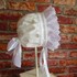 Bonnet with frills for girls, boys, toddler, children, christening luxury, bonnet baptism. Seven sizes.