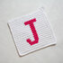 Letter "J" Potholder Crochet Pattern - for beginners