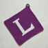 Letter "L" Potholder Crochet Pattern - for beginners