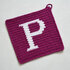 Letter "P" Potholder Crochet Pattern - for beginners