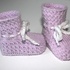 Strickanleitung Babyschuhe, Booties, Sohlenlänge ca. 9 cm, Flechtmuster