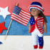 Crochet Pattern doll outfit 4th of july costume