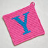 Letter "Y" Potholder Crochet Pattern - for beginners