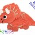 Triceratops Dino crochet pattern