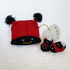 Ladybug Baby Booties and Beanie Cap - Knitting