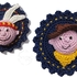 Häkelanleitung Cowboy und Indianer Applikation - Aufnäher Patch