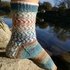 Strickanleitung Socken *Donauwellen* Wellenmuster stricken, Wasserratten