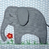 3D Elefant Stickdatei + Doodle