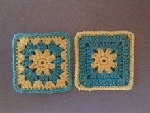 Two Granny Square Patterns With Flower