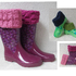 Strickstulpen für Gummistiefel/Boots, f. Erwachsene/Kinder, 4 Mustervarianten, unisex