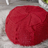 Gestrickter Pouf in Apfelform