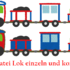 Lok Eisenbahn Stickdatei