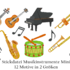 Musikinstrumente Minis Stickdatei