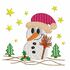 Stickdatei Schneemann Vollstick 10x10cm