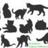 Katze Silhouette Stickdatei