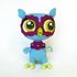 Amigurumi owl pattern. Crochet flower owl bird with big eyes