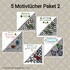 Motivtuch "5 verschiedene Motive" in einem Paket (2)