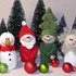 Häkelanleitung SET 4 Figuren - Schneemann - Schneeflöckchen - Tannenbaum - Weihnachtsmann