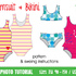 Swimsuit and bikini • EU girls sizes 98-158 • E-Book PDF sewing pattern