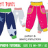 Insert pants for kids toddlers babies • sewing pattern sizes EU 68 – 134, US 6M to 9