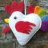 Rooster with a heart