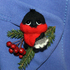 Bullfinch Brooch