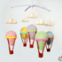 Crochet pattern crib mobile balloons and clouds