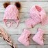 Knitting Pattern - Baby Set MARRA - Booties, Bonnet and Scarf - No216E