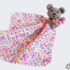 Crochet pattern snuggle baby toy blanket teddy bear