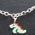 "Trixie" der kleine Dino / Perlen Charm / Anhänger aus Perlen