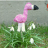 Anleitung Flamingo, Blumenstecker oder Dekoration