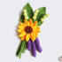 Crochet pattern boutonniere - Sunflower